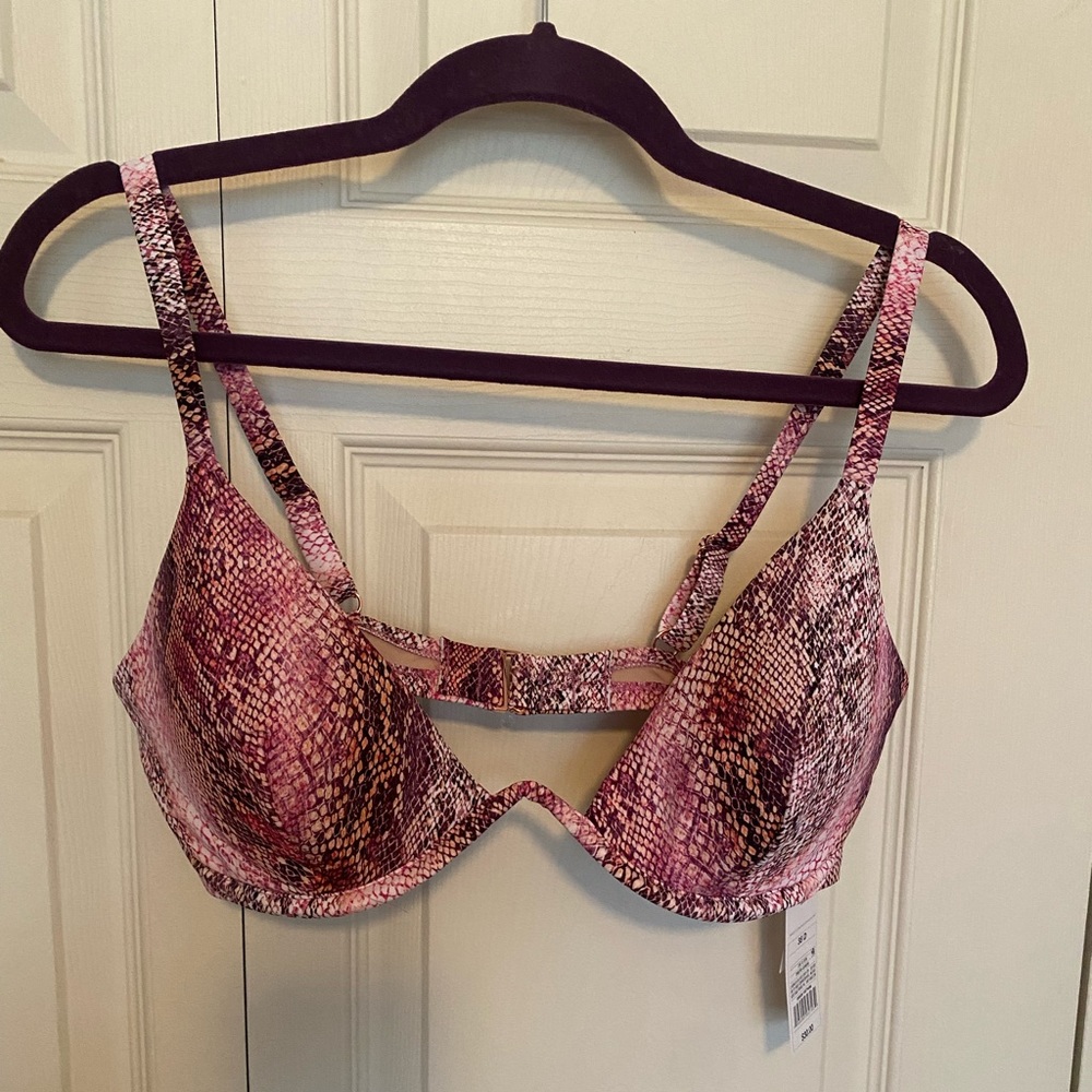 Snakeskin bikini top